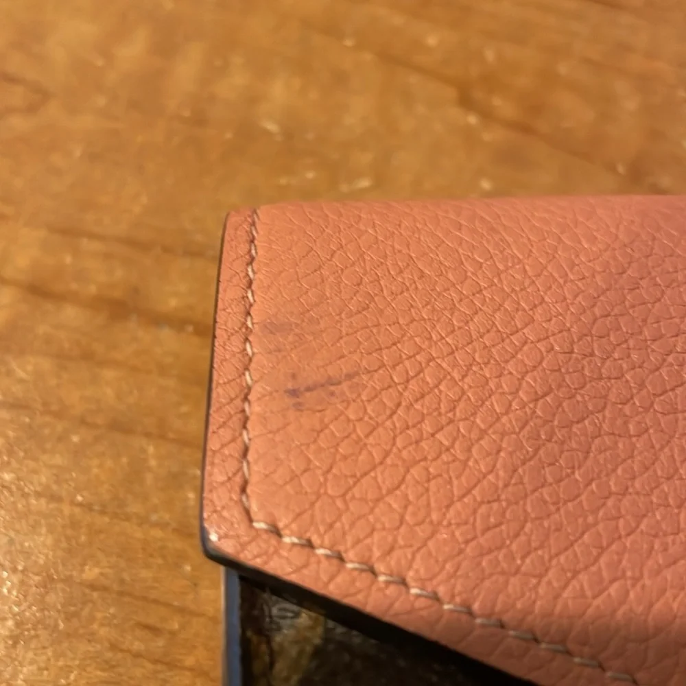 Louis Vuitton Brown Monogram Canvas and Rose Brown Leather Wallet
